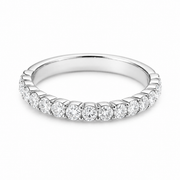 Diamond Pavé Eternity Ring – White Gold Finish