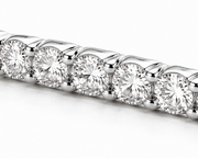 Diamond Pavé Eternity Ring – White Gold Finish