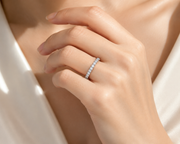 Diamond Pavé Eternity Ring – White Gold Finish