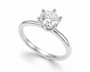 Classic Solitaire Diamond Ring | White Gold 6-Prong Setting