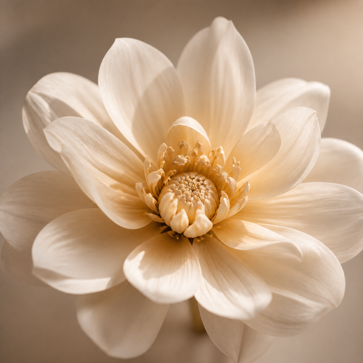 Ivory flower in bloom