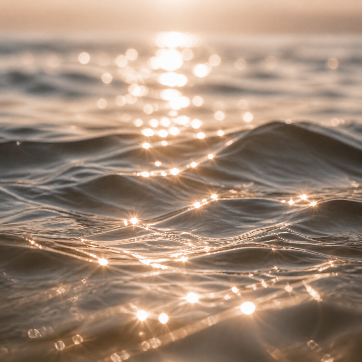 Sunlit ocean surface