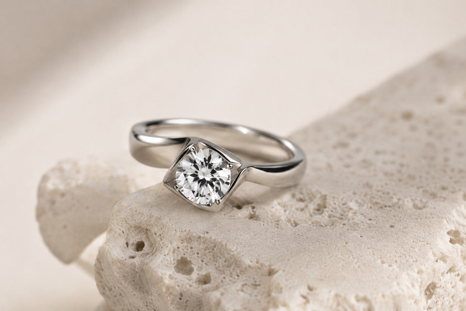 Audreana solitaire ring